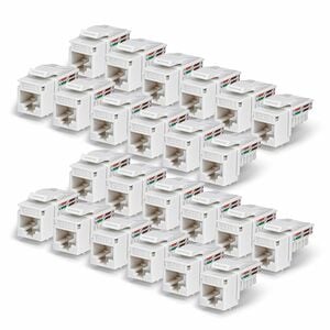 StarTech.com Network Connector - 24 Pack - TAA Compliant - 1x RJ-45 Keystone - Female - White