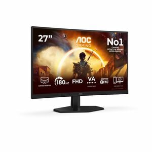 AOC C27G42FE 27" (68.6 cm) Class Full HD Curved Screen Gaming LED Monitor - 16:9 - Black, Red - 27" (68.6 cm) Viewable - V