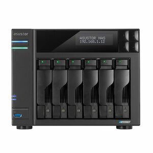 ASUSTOR Lockerstor 6 Gen2+ (AS6706T V2) - Intel Celeron N5105 Quad-core (4 Core) 2 GHz - 6 x HDD Supported - 10 x SSD Supp