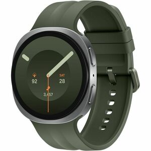 Samsung Galaxy Watch9 SM-L355F Smart Watch - 46 mm Case Height - 43.70 mm Case Width - Silver Body Color - Olive Band Colo