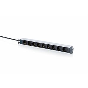 Digitus 1U Aluminum PDU, rackmountable, 9x Safety outlet. Rack-Kapazität: 1U, Typ: Einphasig, Formfaktor: Rackmount. Anzah