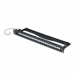 StarTech.com 24 Port(s) Blank Patch Panel - Category 6, Category 6a - Twisted Pair - Black - 1U High - 19" Wide - Rack-mou