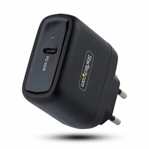 StarTech.com 65 W AC Adapter - Universal Adapter - 1 USB Type-C - For Smartphone, Notebook, MacBook Pro - Europe - 120 V A
