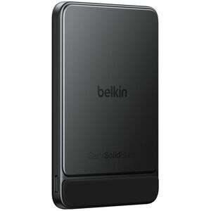 Belkin UltraCharge Pro Power Bank - Black - For iPhone - 5000 mAh - 22.50 W - USB Type-C Connector - 1 x USB - Slim, Magne