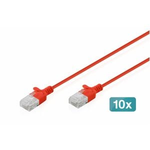 Digitus 3 m Category 6 Network Cable - 10 Piece - Cable for Network Device, Patch Panel - First End: 1x RJ-45 Network - Ma