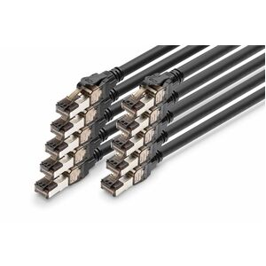 Digitus 5 m Category 8.1 Network Cable - 10 Piece - Cable for Network Device, Server, Desktop PC, Router, Switch - First E