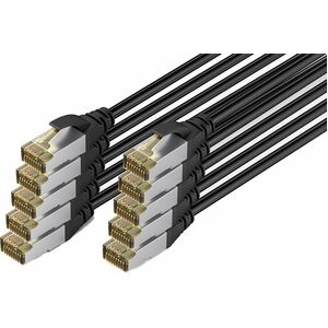 Digitus 1 m Category 6a Network Cable - 10 Piece - Cable for Network Device - First End: 1x RJ-45 Network - Male - Second 