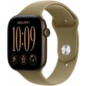 Apple Watch Series 12 Smartwatch - 46 mm Case Height - 40 mm Case Width - Dunkelbronze Tasche, Farbe - Oliv Band Color - A
