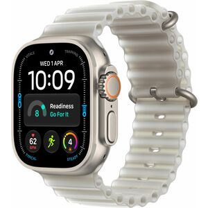 Apple Watch Ultra 4 Smartwatch - 49 mm Case Height - 44 mm Case Width - Natürlich Tasche, Farbe - Transparentes Grau Band 