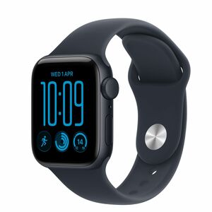 Apple Watch SE 3 GPS 40mm Midnight Aluminium Case with Navy Blue Sport Band - S/M