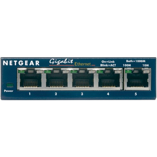 Netgear ProSafe GS105GE 5 Anschlüsse Ethernet-Switch - Gigabit-Ethernet - 10/100/1000Base-T - 2 Unterstützte Netzwerkschic