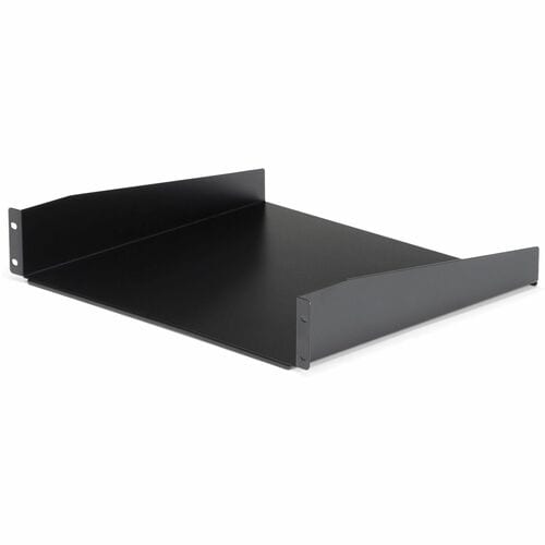 StarTech.com Black Standard Universal Server Rack Cabinet Shelf - Cold-rolled Steel (CRS) - 20 kg Static/Stationary Weight