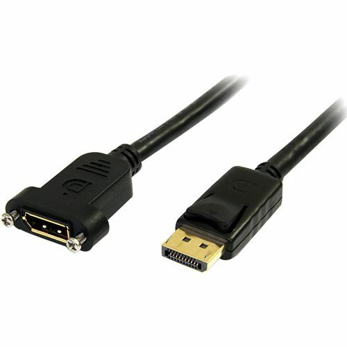 StarTech.com 90 cm Powered DisplayPort Panel Mount Cable with Power - Cable for Audio/Video Device, PC, Faceplate - First 