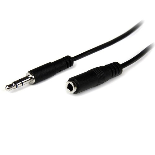 StarTech.com 1m Slim 3.5mm Stereo Extension Audio Cable - M/F - Mini stereo Extension - 3.5mm Extension - heaDPhone Ext co