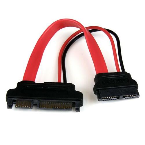 StarTech.com 6in Slimline SATA to SATA Adapter with Power - F/M - Cable for Optical Drive, Motherboard - First End: 1 x 13