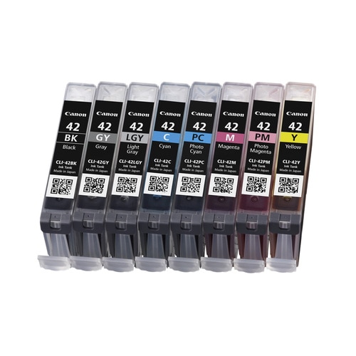 Canon CLI-42 Original Inkjet Ink Cartridge - Multi-pack - Black, Grey, Light Grey, Cyan, Magenta, Yellow - 8 / Pack
