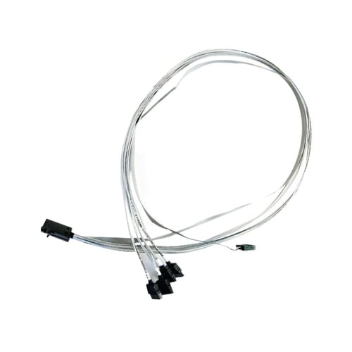 Adaptec I-HDmSAS-4SATA-SB.8M Internal mini-SAS HD x4 to four x1 SATA fan-out cable with SFF-8448 sideband, Length: 0.8m