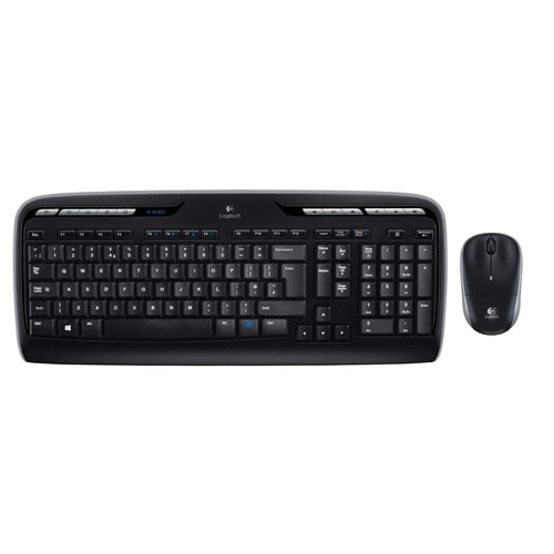 Logitech Wireless Combo MK330 Keyboard & Mouse - Danish, Finnish, Swedish, Norwegian - USB Wireless RF 2.40 GHz Keyboard -