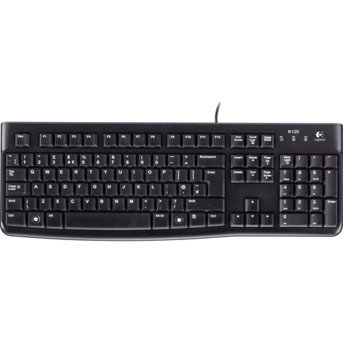 Logitech K120 Tastatur - Kabel Konnektivität - USB Schnittstelle - Schwarz - Computer - PC