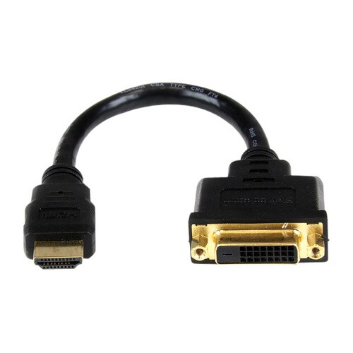 StarTech.com 20cm 8in. HDMI® to DVI-D Video Cable Adapter - HDMI Male to DVI Female - HDMI to DVI Dongle Adapter Cable - C
