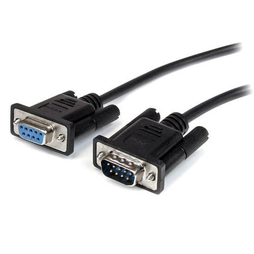 StarTech.com 0.5m Black Straight Through DB9 RS232 Serial Cable - DB9 RS232 Serial Extension Cable - Male to Female Cable 