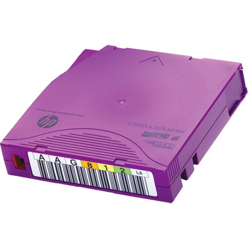 HPE Data Cartridge LTO-6 - Labeled - 20 Pack - 2.50 TB (Native) / 6.25 TB (Compressed) - 846 m Tape Length