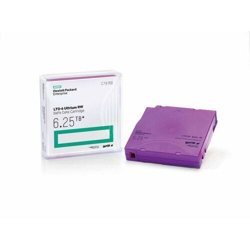 HPE Data Cartridge LTO-6 - 1 Pack - 2.50 TB (Native) / 6.25 TB (Compressed) - 846 m Tape Length