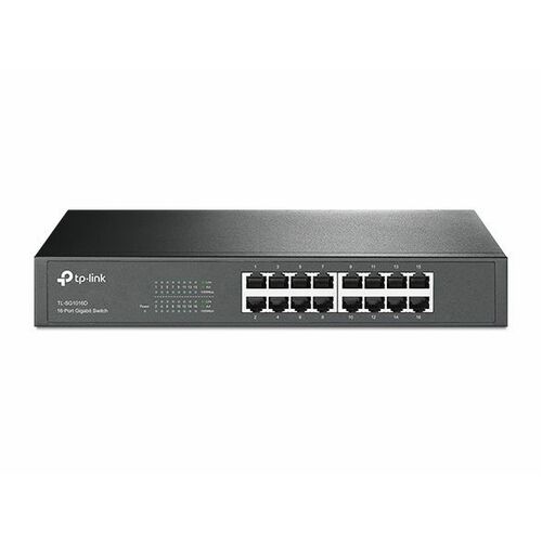 TP-Link TL-SG1016D 16 Ports Ethernet Switch - Gigabit Ethernet - 10/100/1000Base-T - 2 Layer Supported - 9.95 W Power Cons