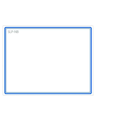 Seiko SLP-NB Name Badge Label - 54 mm Width x 70 mm Length - Rectangle - Direct Thermal - Blue - 160 / Roll - 1 / Box