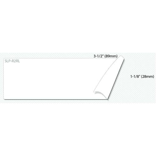 Seiko SLP-2RL Address Label - 28 mm Width x 89 mm Length - Permanent Adhesive - Rectangle - Direct Thermal - White - Paper