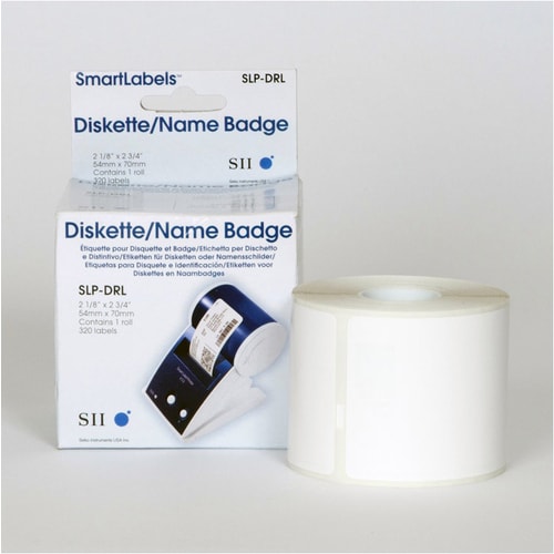 Seiko SLP-DRL Multipurpose Label - 54 mm Width x 70 mm Length - Permanent Adhesive - Rectangle - Direct Thermal - White - 