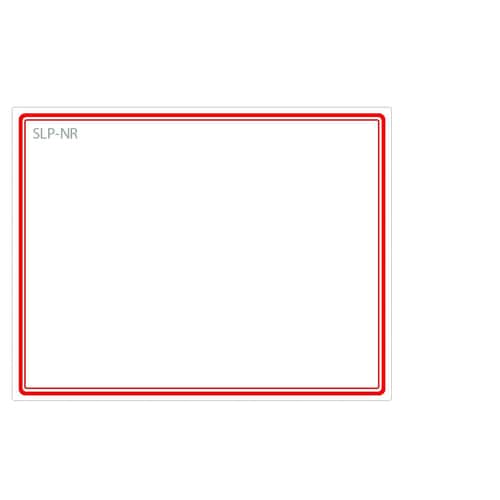 Seiko SLP-NR Name Badge Label - 54 mm Width x 70 mm Length - Rectangle - Direct Thermal - Red - 160 / Roll - 1 / Box