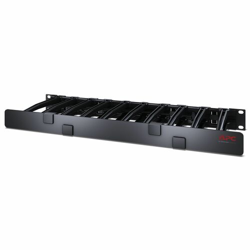 APC AR8612 Cable Organizer - Black - TAA Compliant - Cable Manager - 1U Rack Height