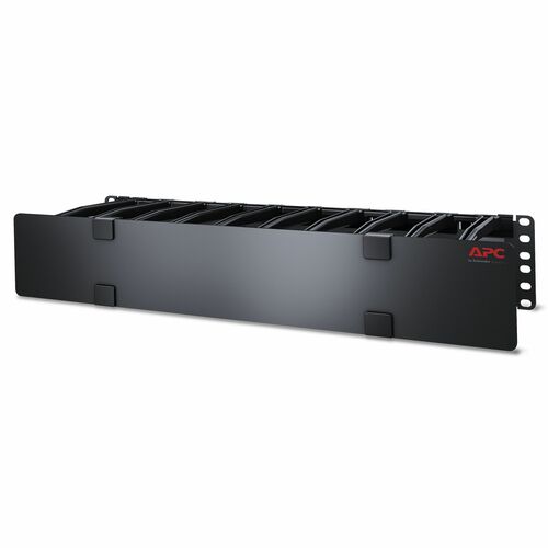 APC AR8603A Cable Organizer - Black - 1 Each Pack - TAA Compliant - Cable Manager - 2U Rack Height
