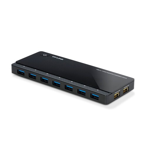 TP-Link UH720 USB-Hub - USB 3.0 Micro-B - Extern - Schwarz - 9 Total USB Port(s) - 7 USB 3.0 Port(s) - PC, Mac, Linux
