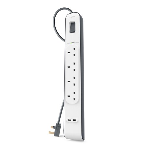 Belkin Surge Suppressor/Protector - 4 x AC Power - 525 J - Input5 V DC Output - 2 m - External