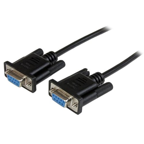StarTech.com 1m Black DB9 RS232 Serial Null Modem Cable F/F - DB9 Female to Female - 9 pin RS232 Null Modem Cable - 1 mete