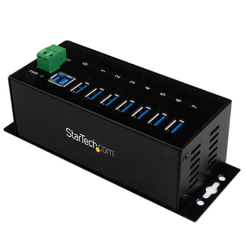 StarTech.com 7 Port Industrial USB 3.0 Hub with ESD - 5Gbps - Add seven USB 3.0 ports with this DIN rail or surface-mounta