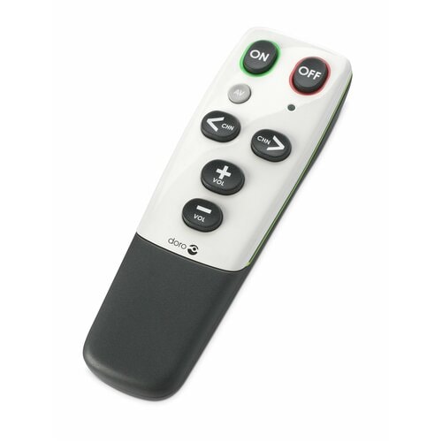 Doro HandleEasy 321rc Wireless Universal Remote Control - For TV - Alkaline Battery - Grey - 1
