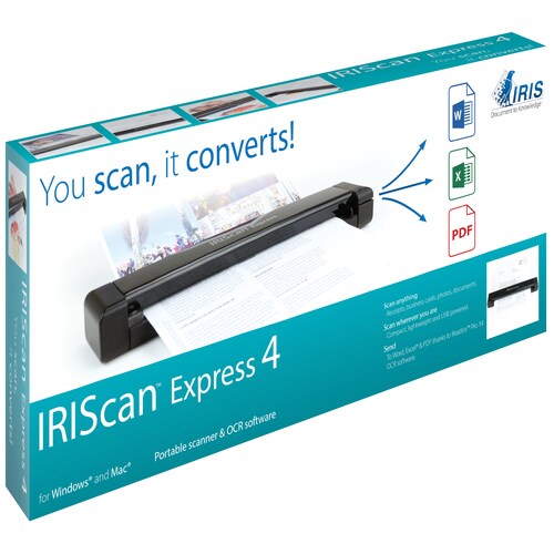 I.R.I.S. IRIScan Express 4 Sheetfed Scanner - 1200 dpi Optical - 8 ppm (Mono) - 8 ppm (Color) - USB