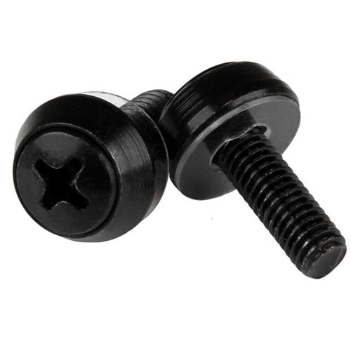 StarTech.com M5 x 12mm - Screws - 100 Pack, Black - M5 Mounting Screws for Server Rack & Cabinet - Install your rack-mount