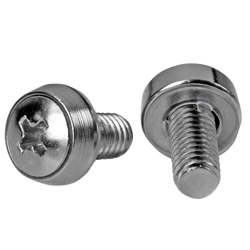 StarTech.com M6 x 12mm - Screws - 100 Pack - M6 Mounting Screws for Server Rack & Cabinet - Install your rack-mountable ha
