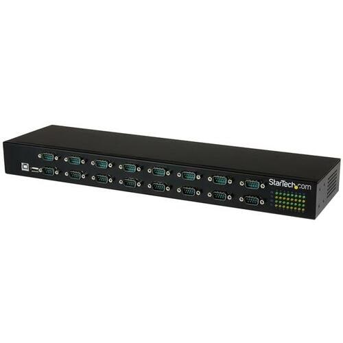 StarTech.com 16 Port USB zu Seriell Adpater Hub - USB zu RS232 Port Adapter mit Reihenschaltung - Rackmontage - USB - PC, 