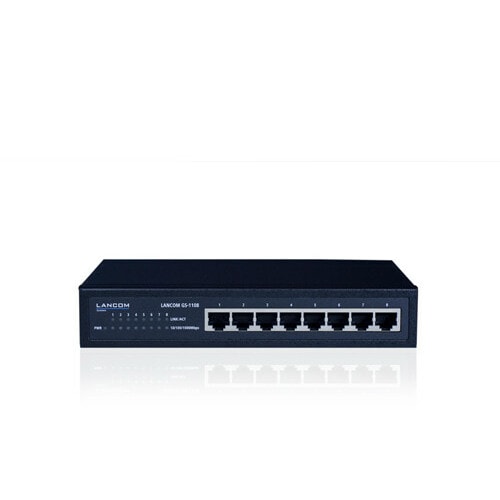 Lancom GS-1108 8 Anschlüsse Ethernet-Switch - Gigabit-Ethernet - 1000Base-T - 2 Unterstützte Netzwerkschicht - Verdrilltes