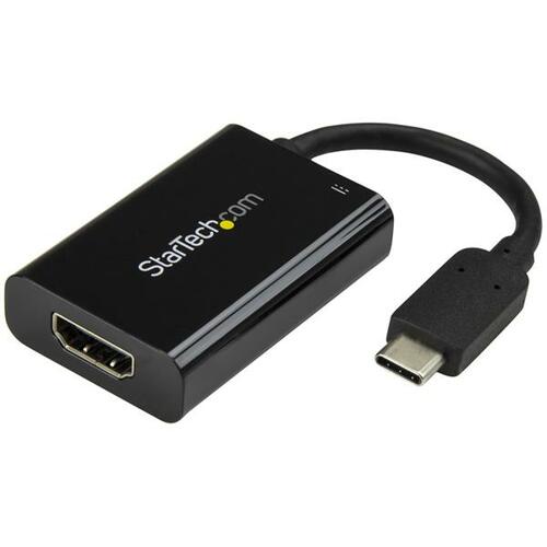 StarTech.com USB-C to HDMI Adapter - 4K 60Hz - Thunderbolt 3 Compatible - with Power Delivery (USB PD) - USB C Adapter Con
