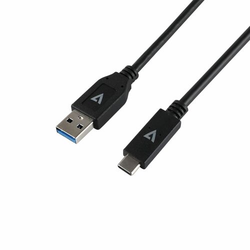 USB A MALE TO USB-C MALE CABLE 10GBPS 3A 1M/3.3FT BLACK