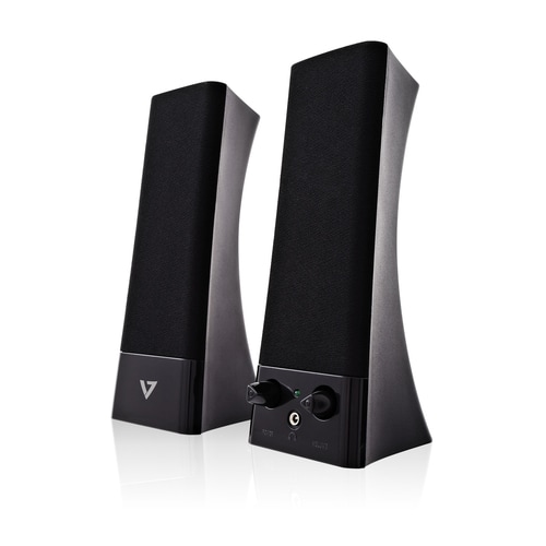 V7 2.0 Portable Speaker System - 5 W RMS - Black - 100 Hz to 20 kHz - USB