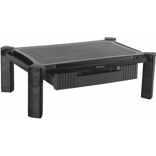 StarTech.com Adjustable Monitor Riser, Large, Drawer, Monitors up to 32" (22lb/10kg), Adjustable Height, Desk Monitor Stan