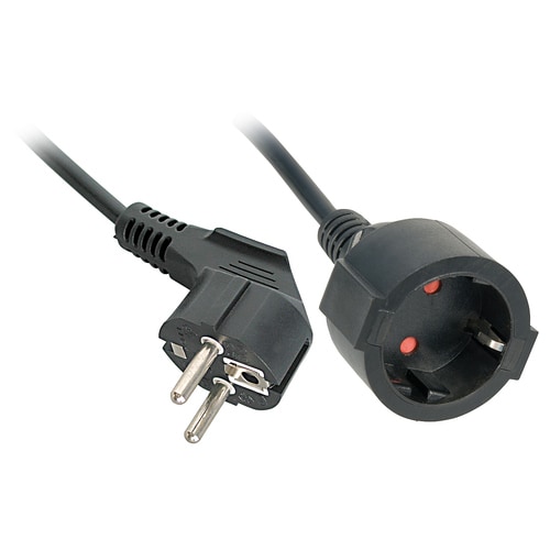 LINDY Verlängerungskabel - 5 m - für Recorder, Lichtsystem - Schuko / Schuko - Schwarz - 1