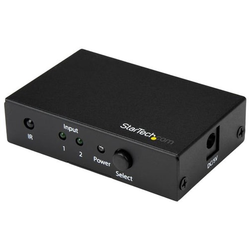 StarTech.com 2 Port HDMI Switch - 4K 60Hz - Supports HDCP - IR - HDMI Selector - HDMI Multiport Video Switcher - HDMI Swit